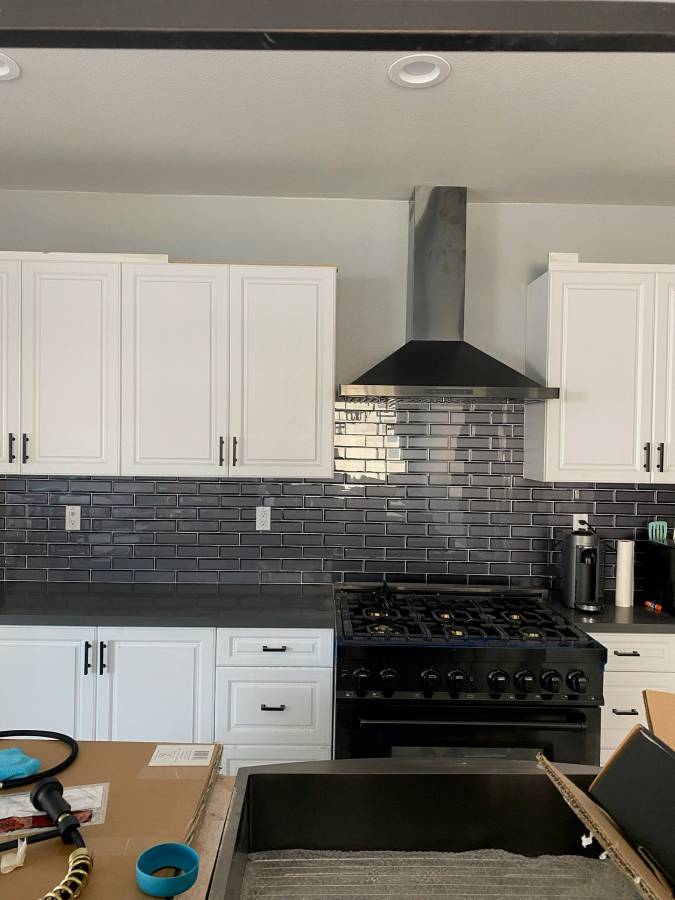 Kitchen Remodeling white & black kitchen remodel